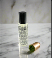 Load image into Gallery viewer, Gorgeous glass etched roller ball perfume roll on..Pick your Scent 10ml and is refillable