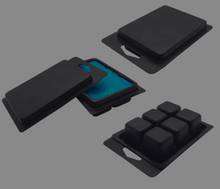 Load image into Gallery viewer, Metallic Illumination Tart Warmer + 3 Variety Scents of MÓIR 6 pc Clamshell wax melts