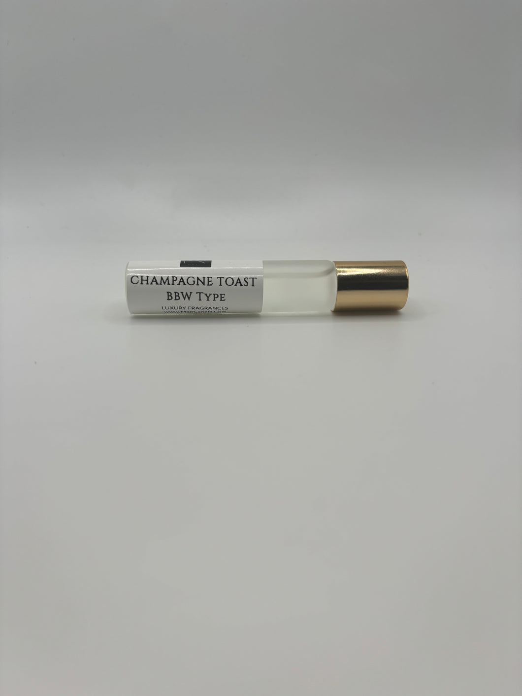 Champagne Toasty..Comes in a beautiful frosted (10ml) roll on bottle or a (30ml) size...Excellent to travel or refresh throughout the day.