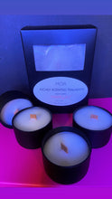 Load image into Gallery viewer, Luxury (Tiger Lily Scent)Wooden Wick Scented Tea-lights 4PACK (Black)
