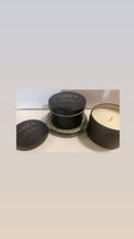 Cargar imagen en el visor de la galería, 8 oz Black Travel Candle + Gift Box and Gift wrapping included with Purchase
